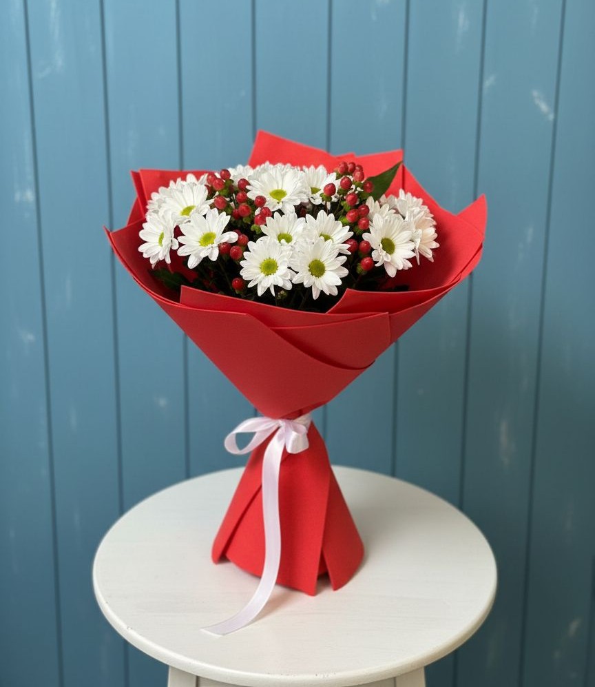 Букет цветов из: Хризантемы в Троицкое