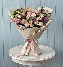 Букет цветов из:  Розы и Лизиантусы #REPLACE_PRED# Троицкое