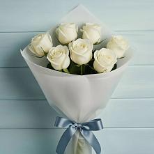 Букет 7 Белых роз Эдлесс Лав #REPLACE_PRED# Троицкое