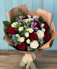 Букет цветов из:  Розы и Альстромерии в Троицкое
