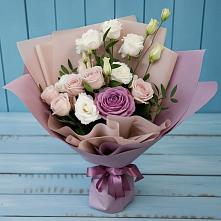 Букет цветов из:  Розы и Лизиантусы в Троицкое