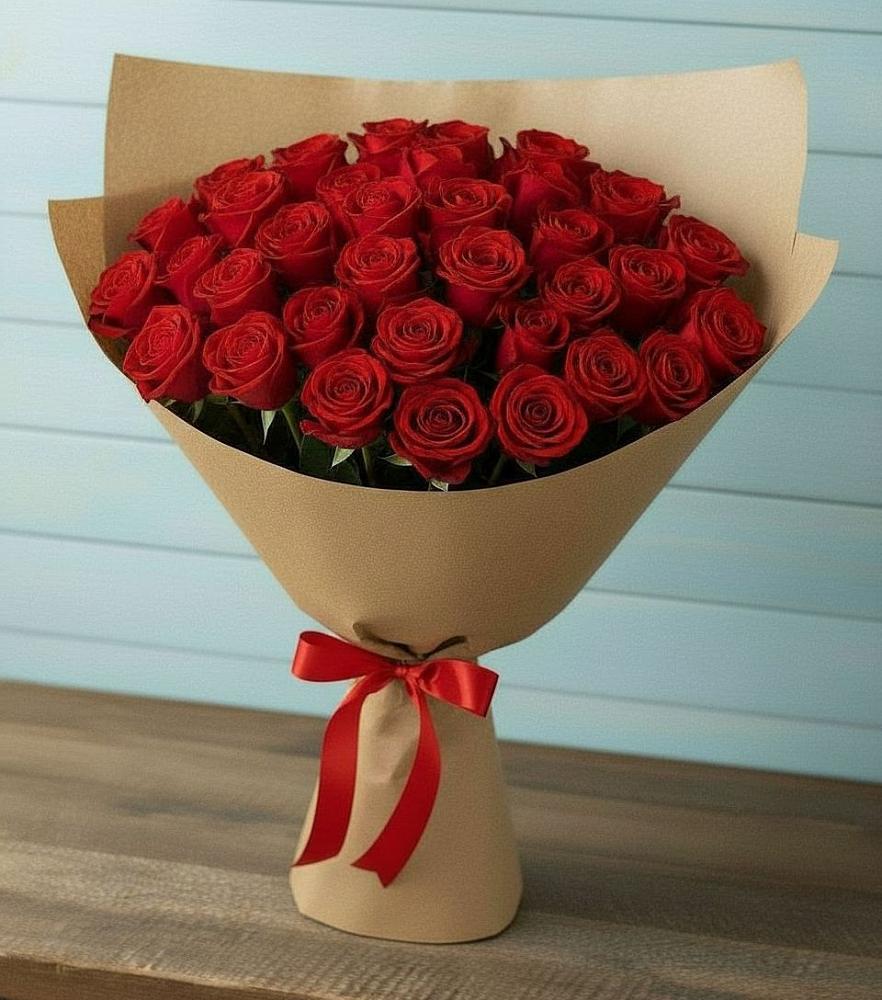 Букет Красные розы Милано в Троицкое