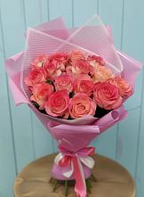 Букет 15 Розовых роз Равель #REPLACE_PRED# Троицкое