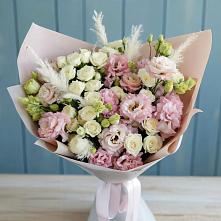 Букет цветов из:  Альстромерии и Розы в Троицкое